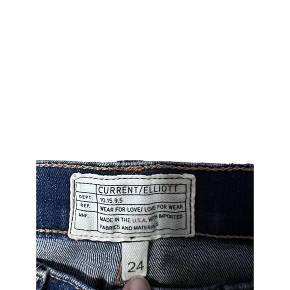 Current Elliot The Stiletto Jeans Womens Distressed Skinny Stretch Mid Rise 24 - Picture 6 of 9